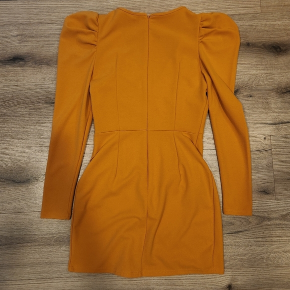 SHEIN BIZwear Solid Gigot Sleeve Dress Workwear - Picture 6 of 6